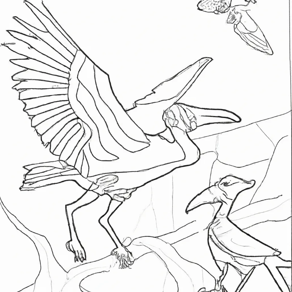 desenhos archeopteryx imprimir pintar 12