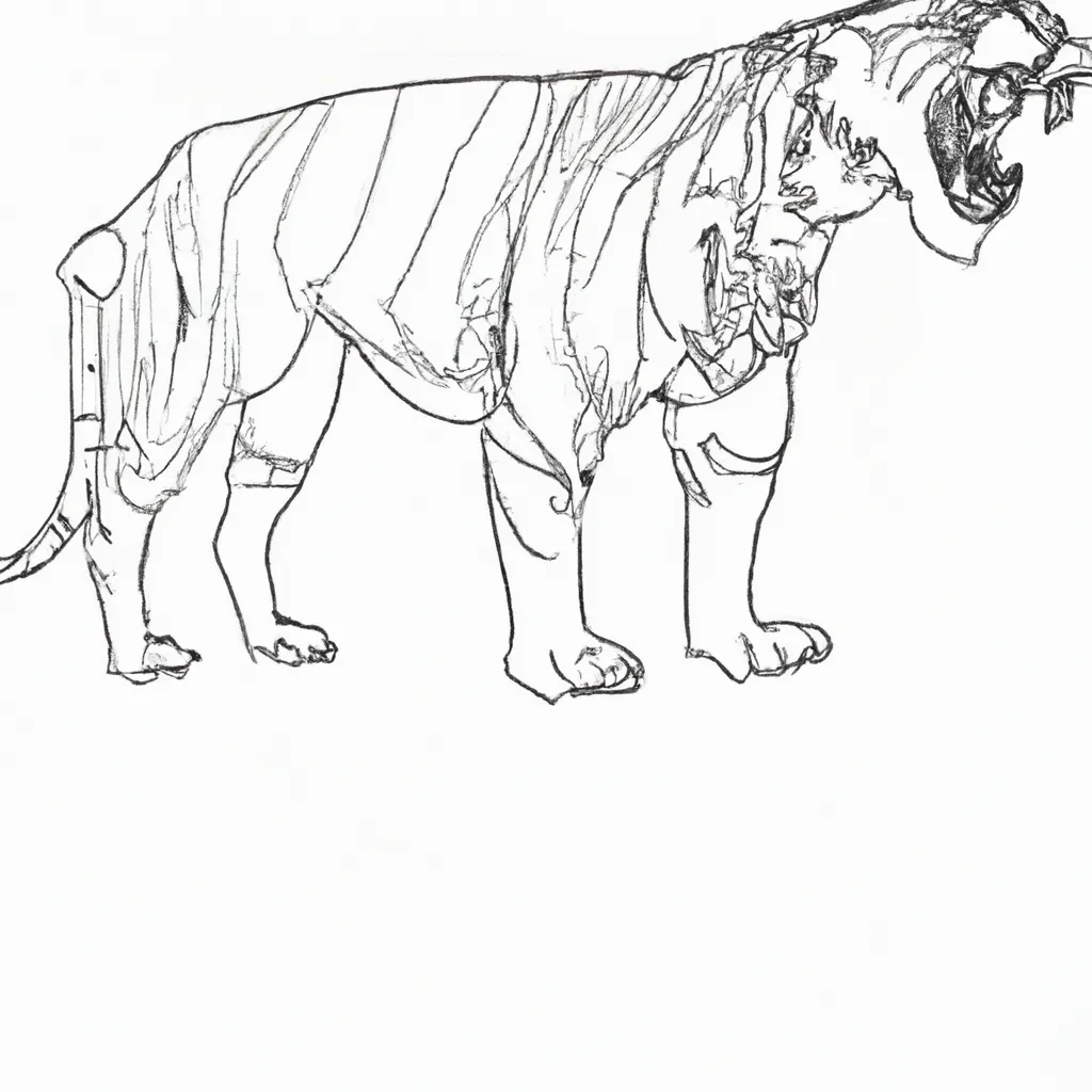 desenhos smilodon imprimir pintar tigres dentes sabre 2