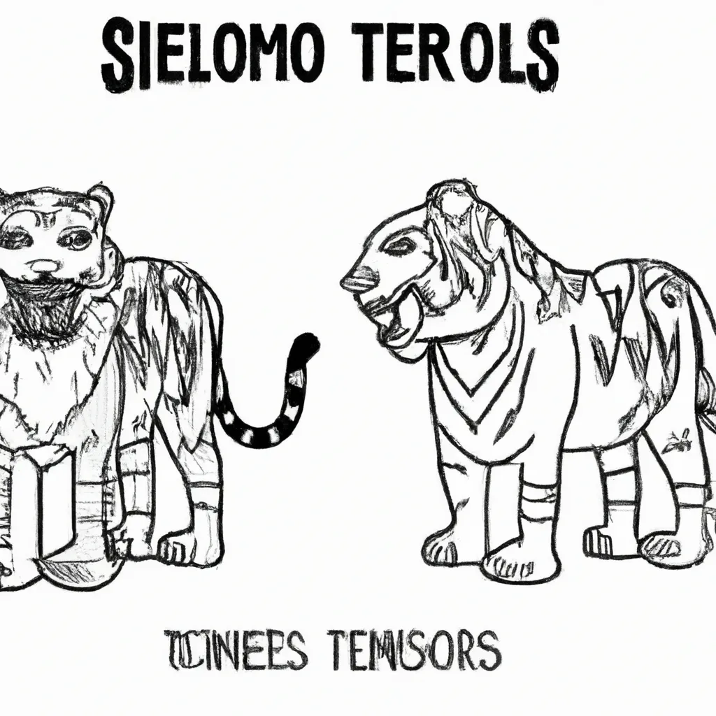 desenhos smilodon imprimir pintar tigres dentes sabre 4