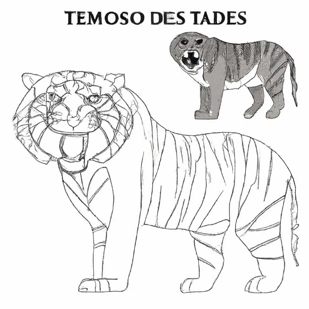 desenhos smilodon imprimir pintar tigres dentes sabre 13
