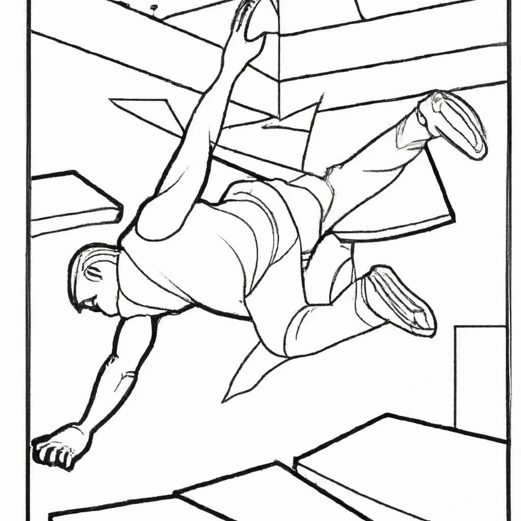 desenhos parkour imprimir pintar arte movimento 4