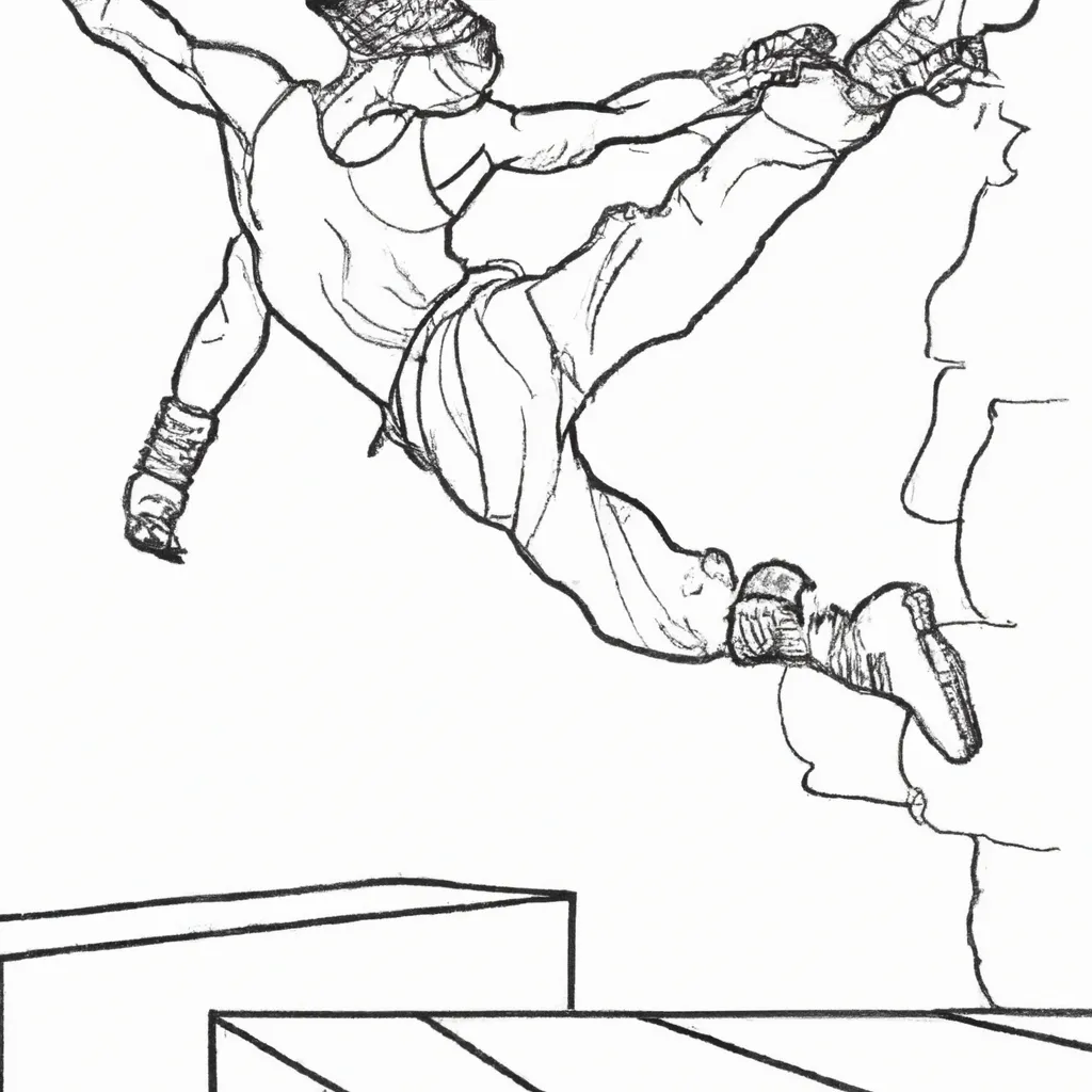 desenhos parkour imprimir pintar arte movimento 6