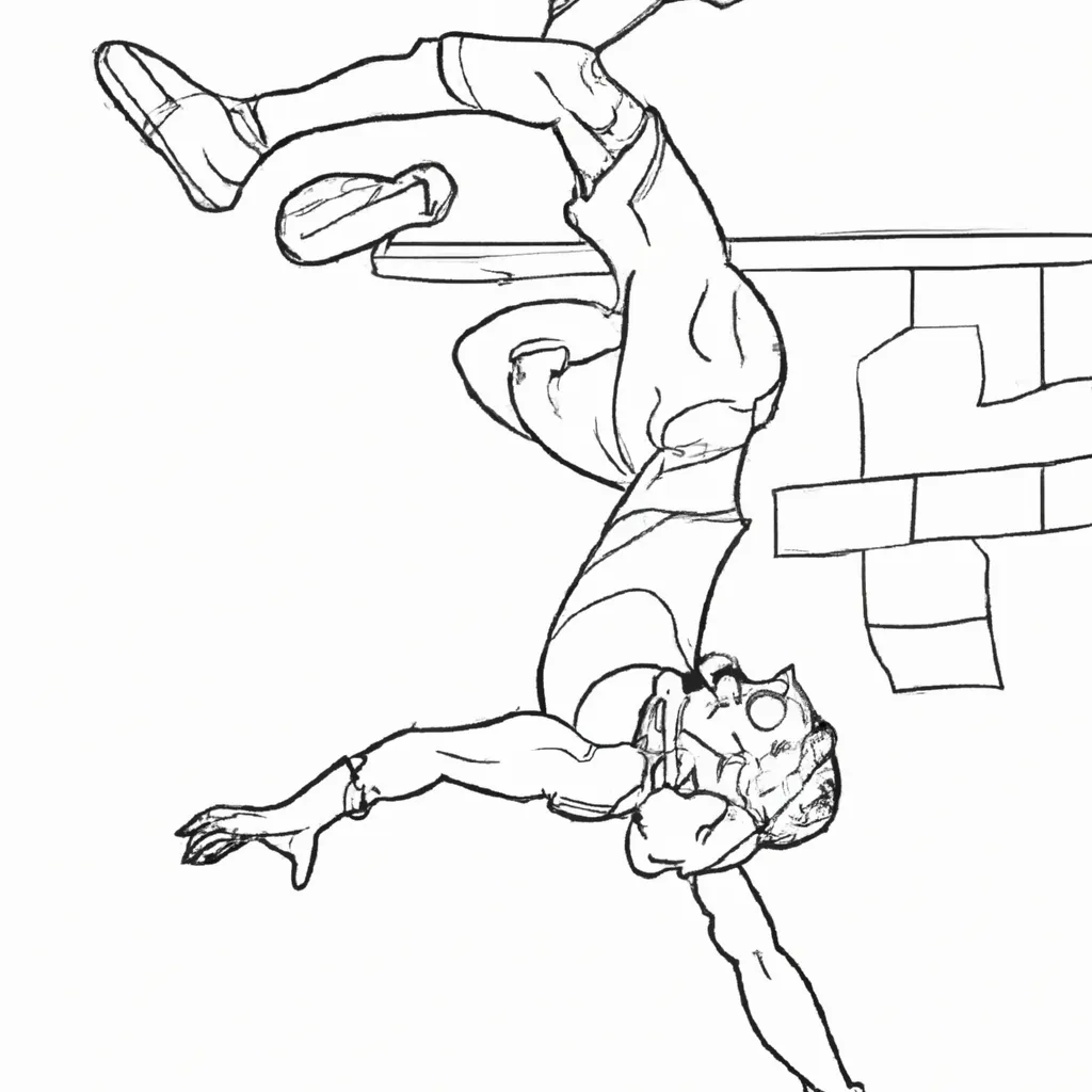 desenhos parkour imprimir pintar arte movimento 8