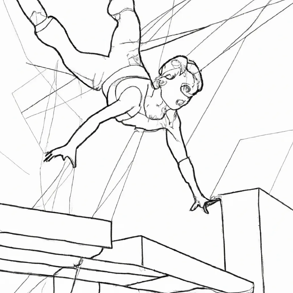 desenhos parkour imprimir pintar arte movimento 9