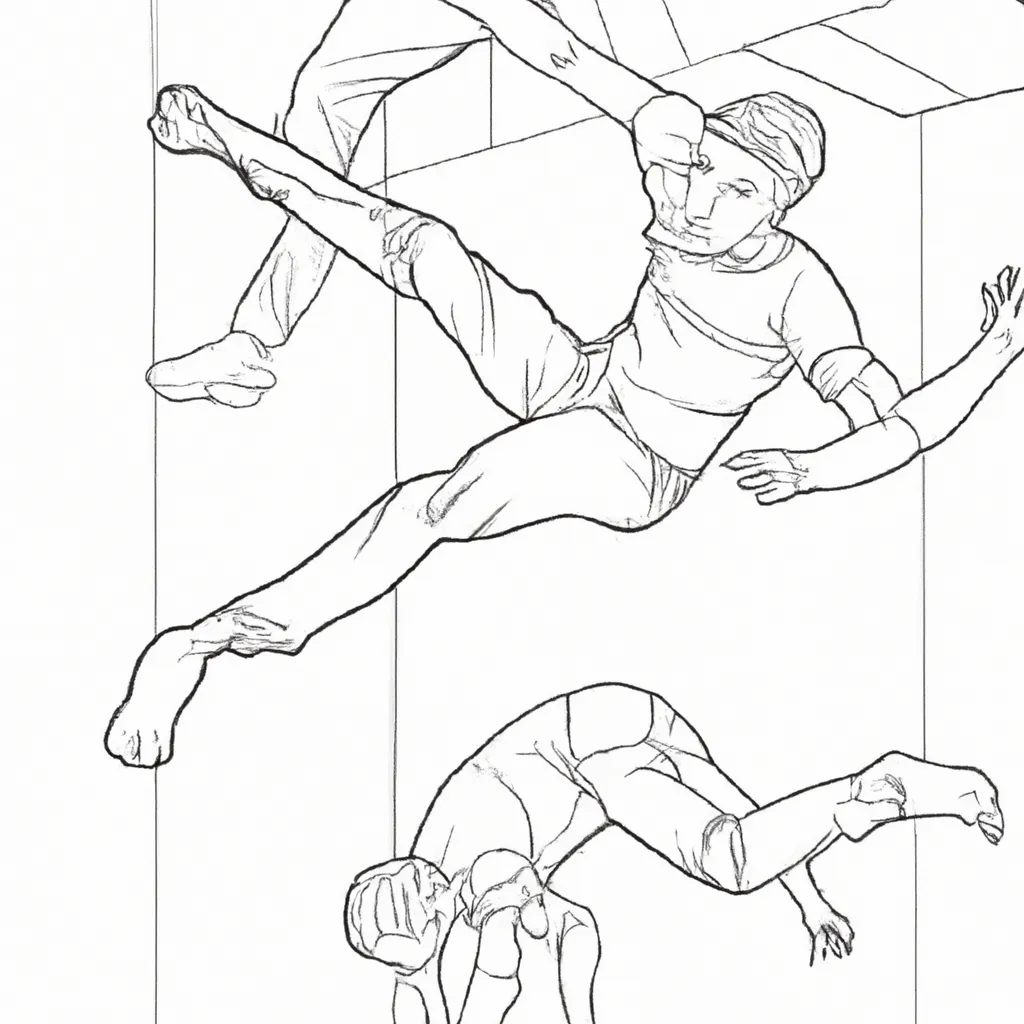 desenhos parkour imprimir pintar arte movimento 11