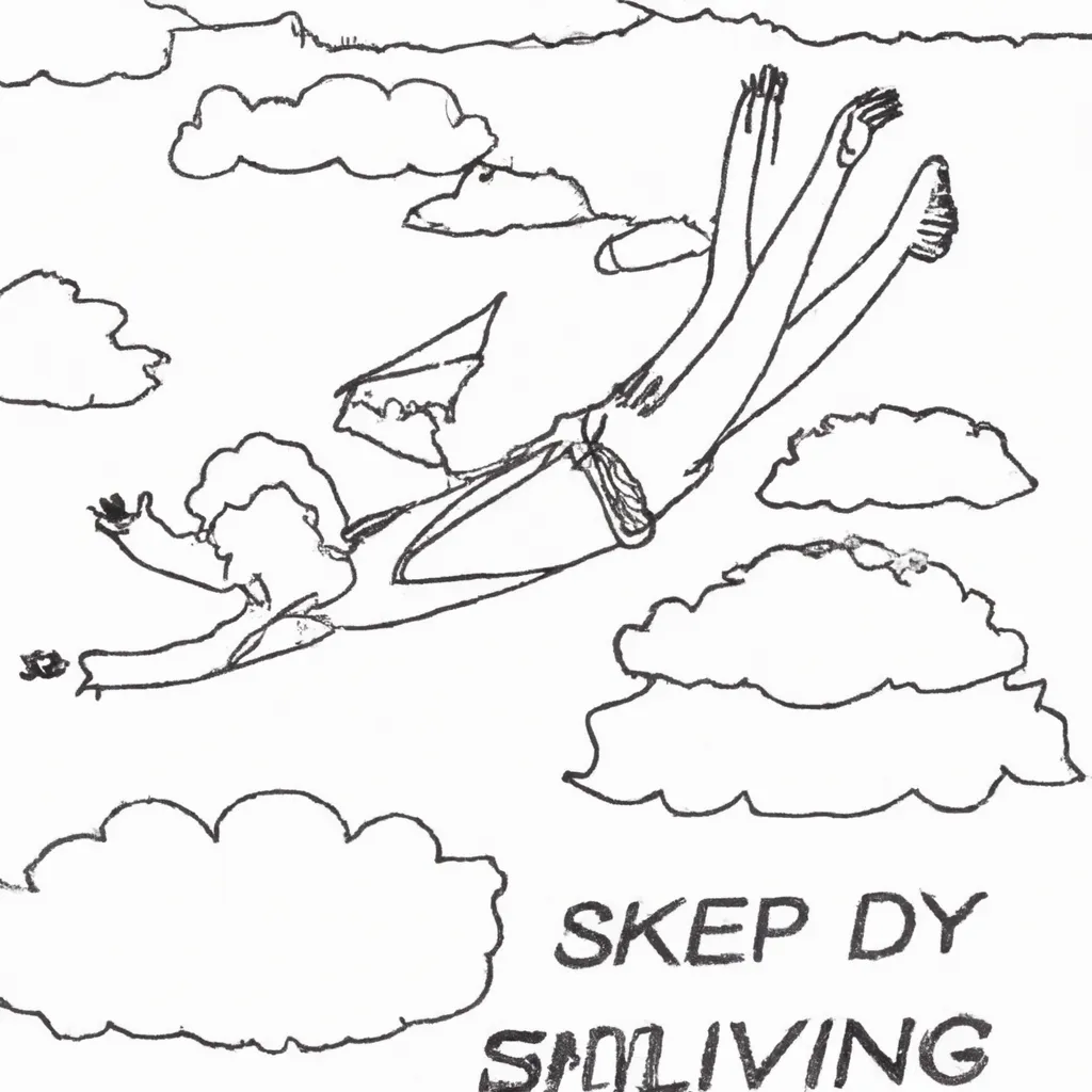 desenhos skydiving imprimir pintar 11