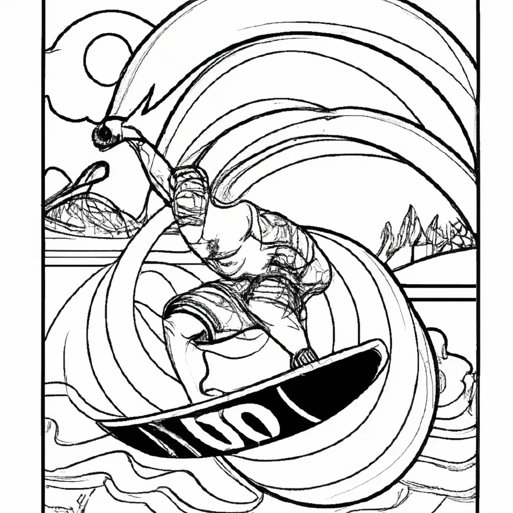 desenhos wakeboard imprimir pintar surf lagoa 7