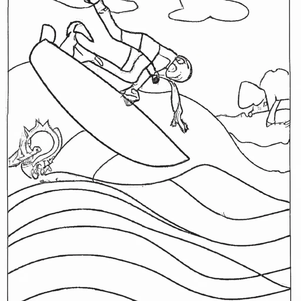 desenhos wakeboard imprimir pintar surf lagoa 11