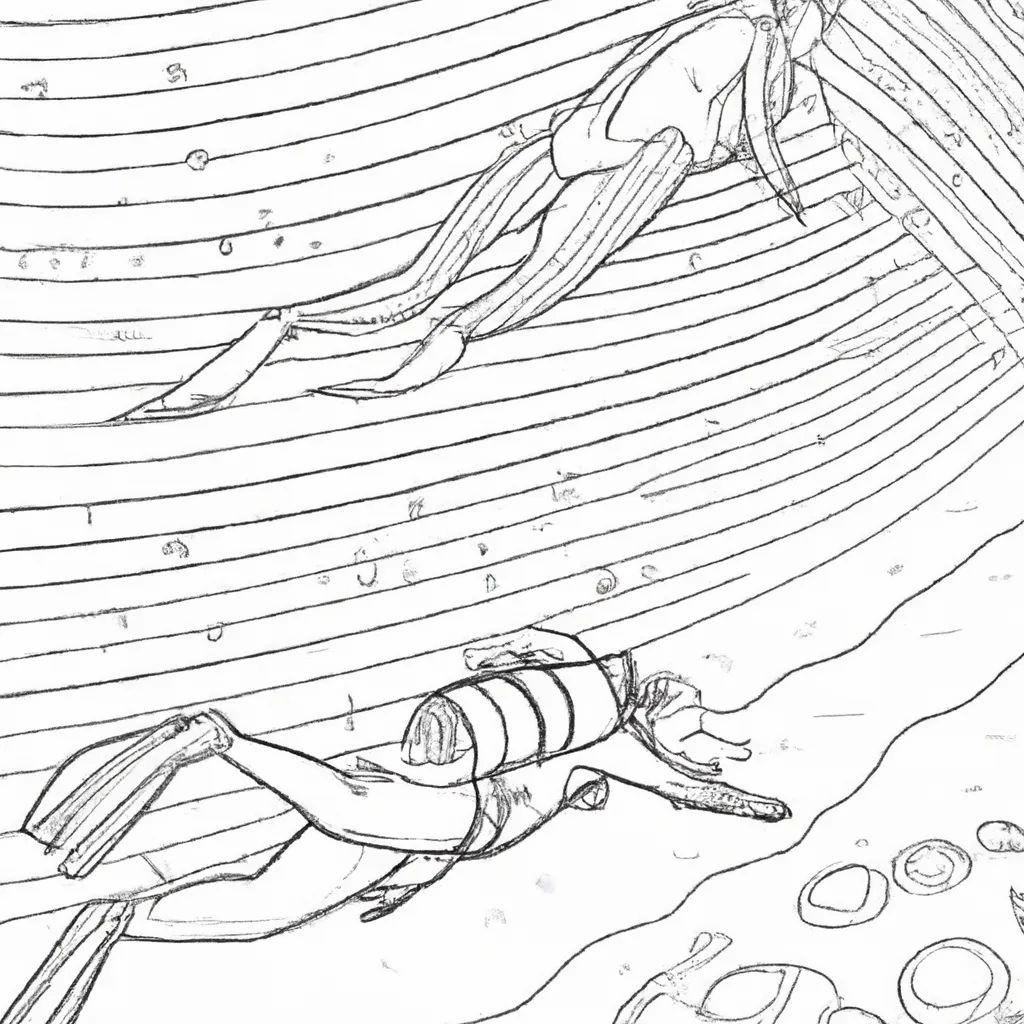 desenhos freediving imprimir pintar mergulho profundo