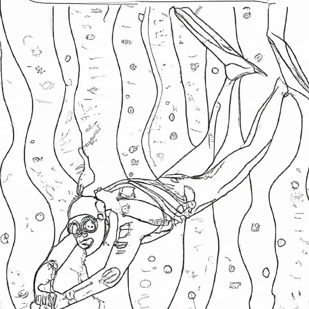 desenhos freediving imprimir pintar mergulho profundo 3