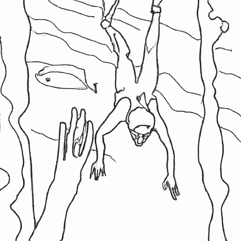 desenhos freediving imprimir pintar mergulho profundo 7