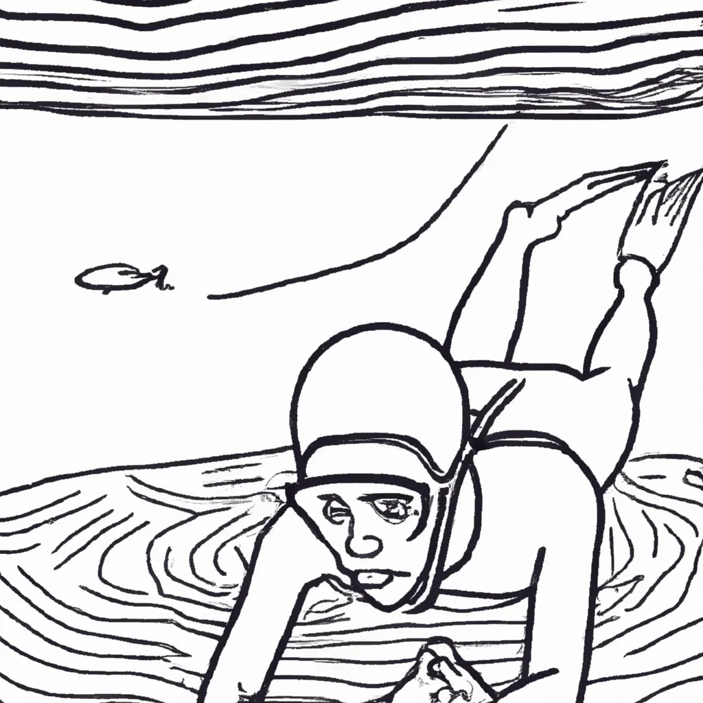 desenhos freediving imprimir pintar mergulho profundo 11