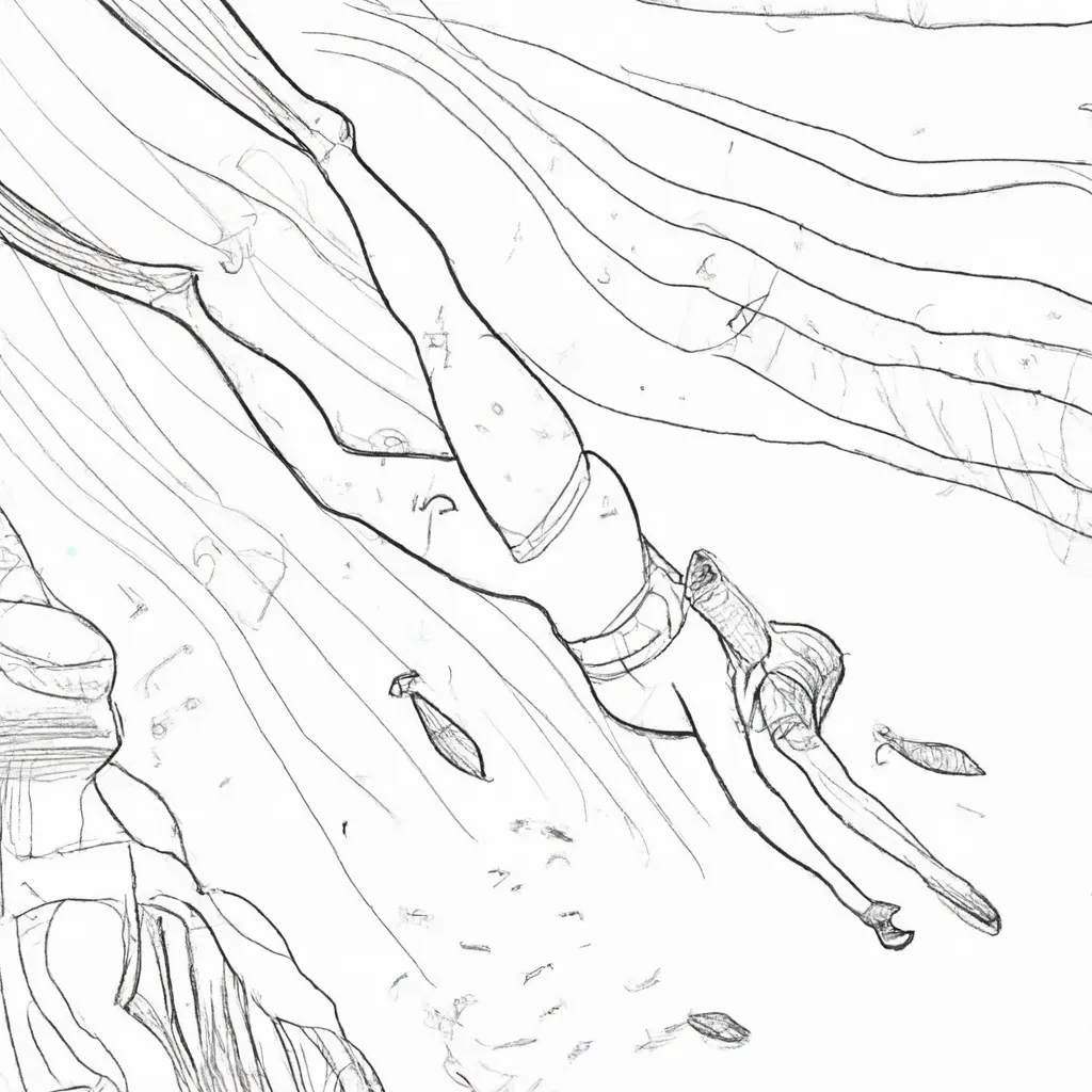desenhos freediving imprimir pintar mergulho profundo 12