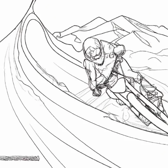 desenhos downhill imprimir pintar velocidade montanha 6