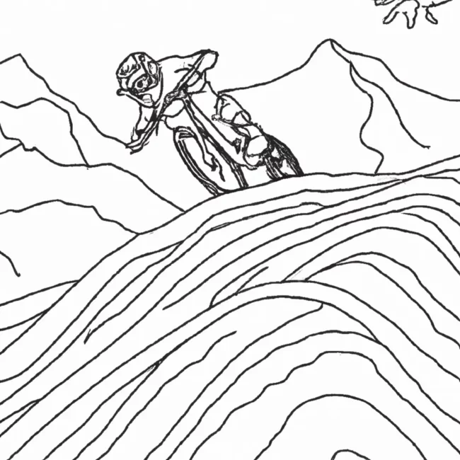 desenhos downhill imprimir pintar velocidade montanha 7