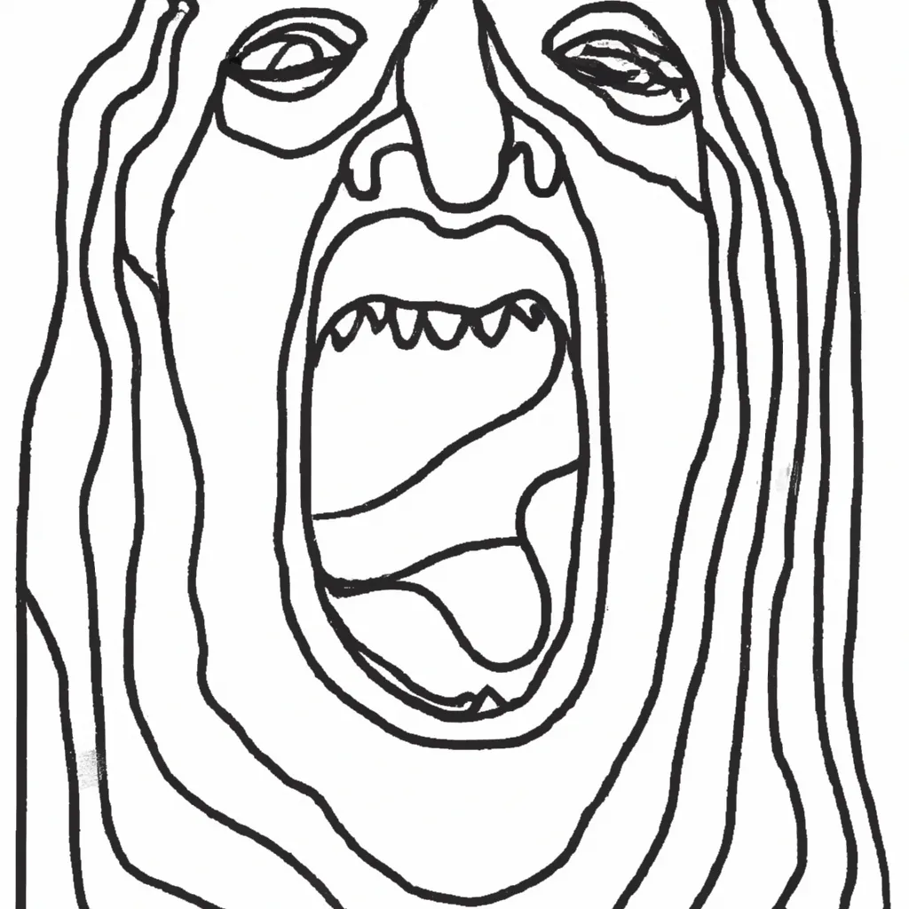beleza grito munch preto branco desenhos imprimir pintar 2