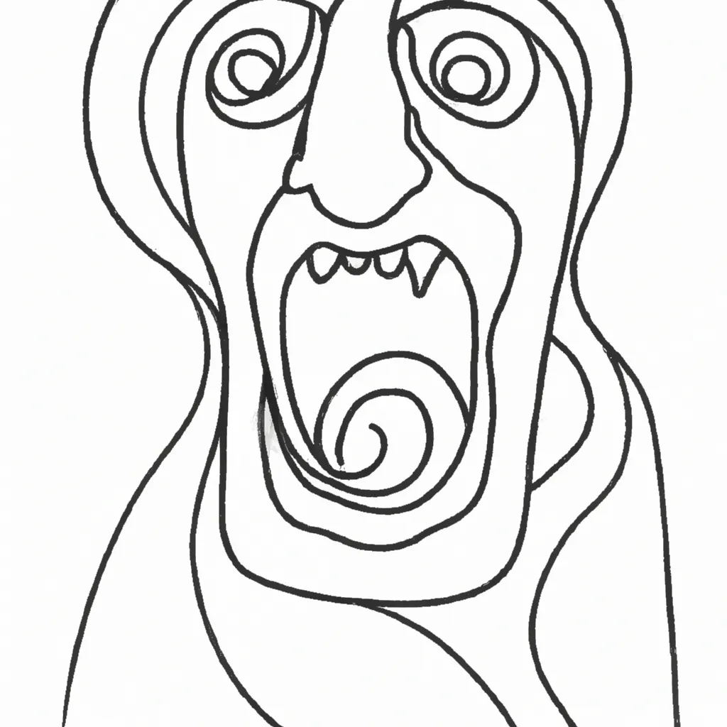 beleza grito munch preto branco desenhos imprimir pintar 3