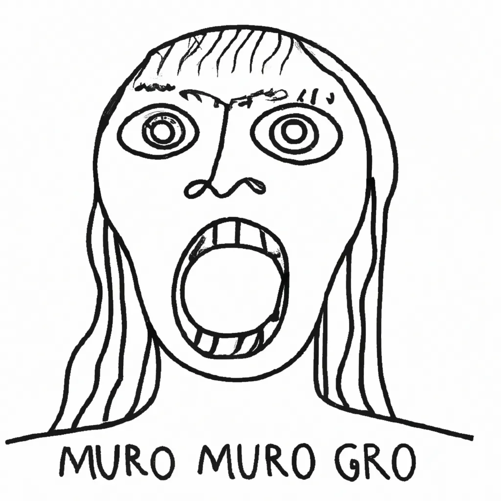 beleza grito munch preto branco desenhos imprimir pintar 5