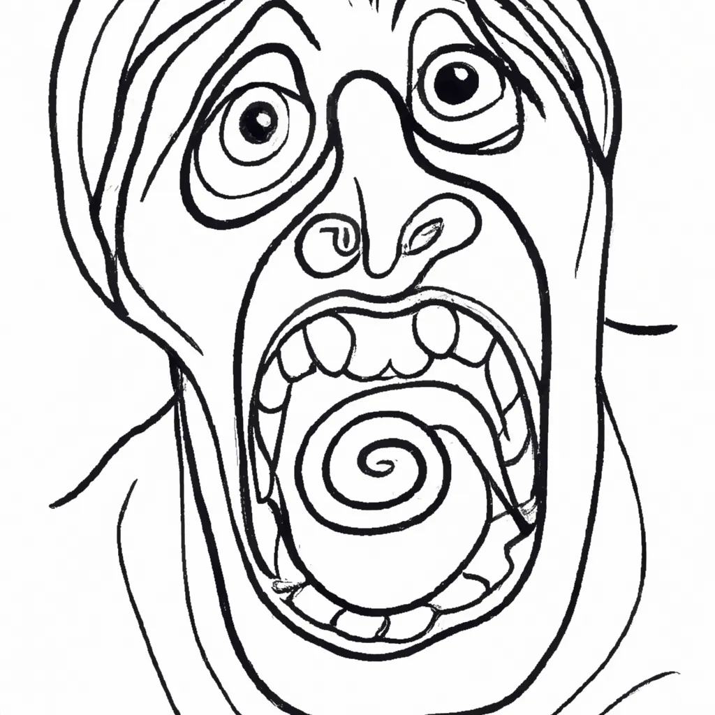 beleza grito munch preto branco desenhos imprimir pintar 12