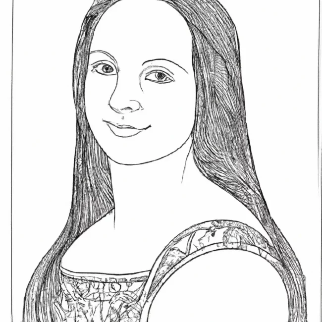 nova visao mona lisa desenhos imprimir pintar 14
