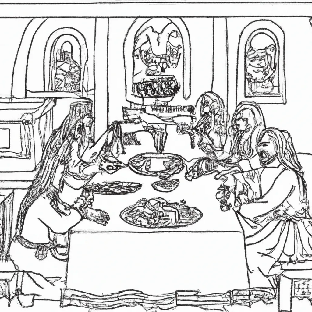 desenhos ultima ceia imprimir pintar