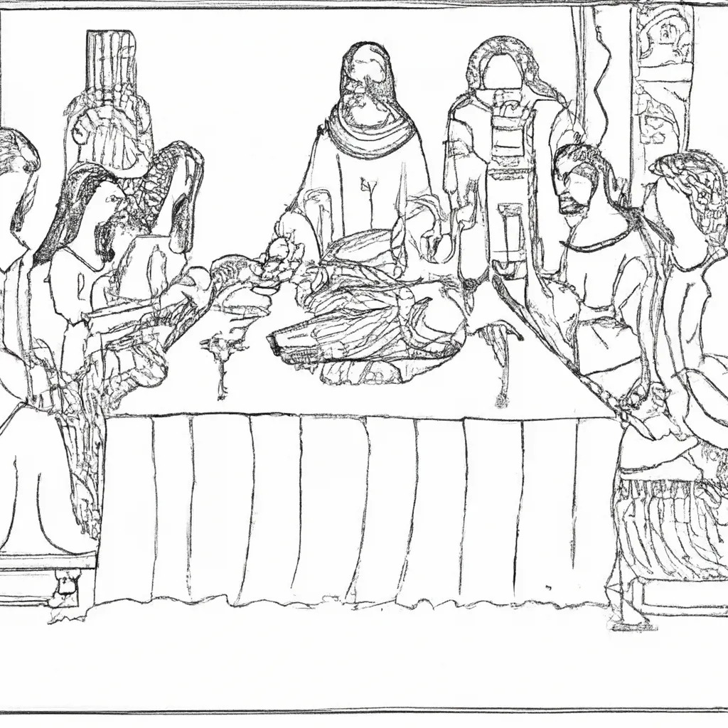 desenhos ultima ceia imprimir pintar 2