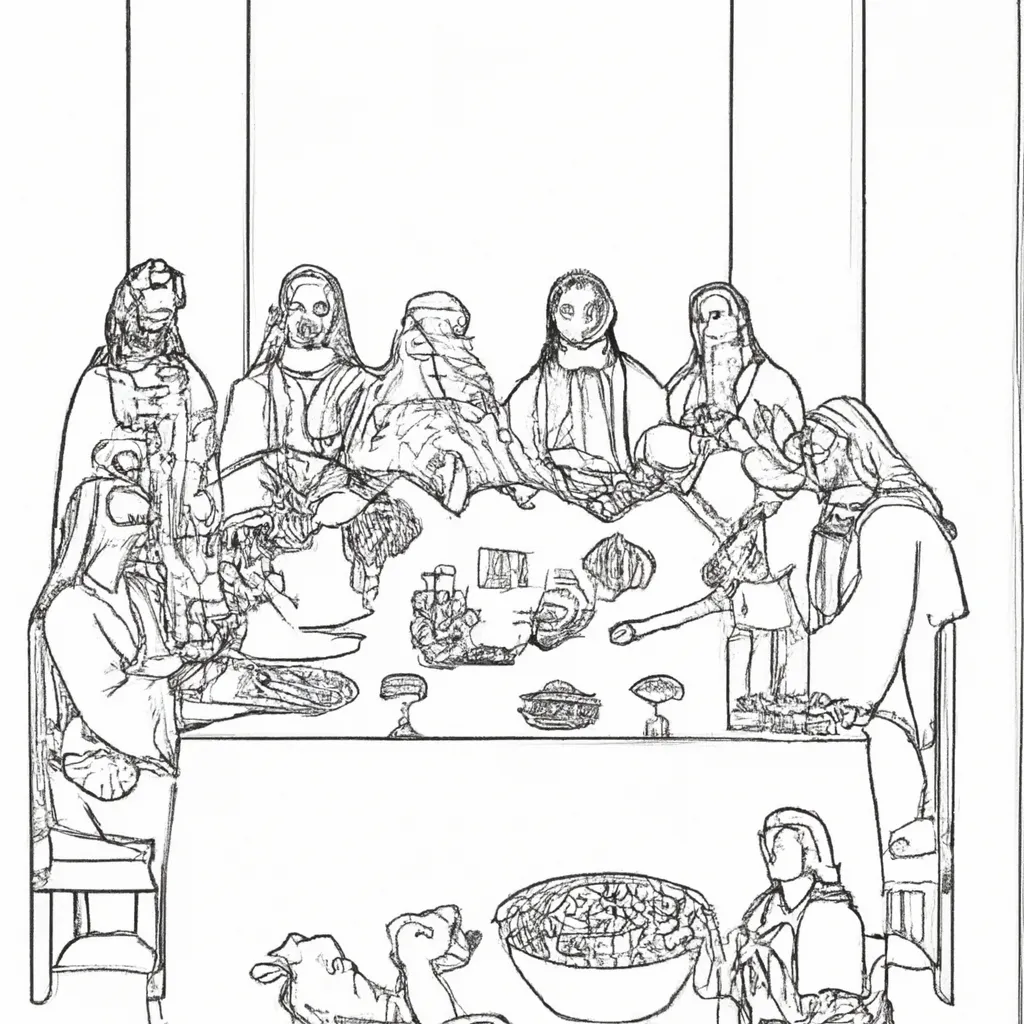 desenhos ultima ceia imprimir pintar 5