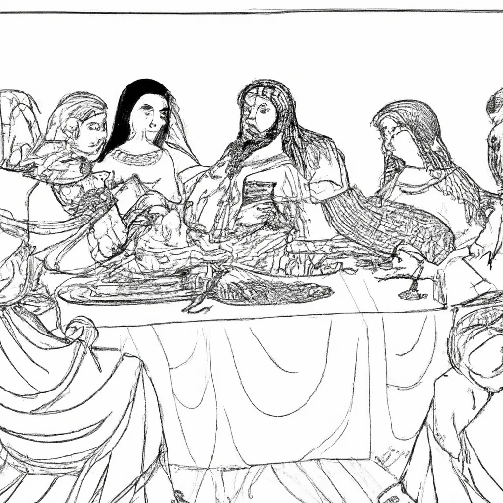 desenhos ultima ceia imprimir pintar 8
