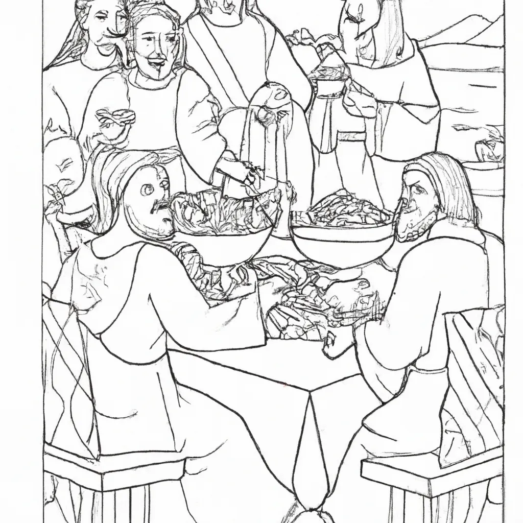 desenhos ultima ceia imprimir pintar 9