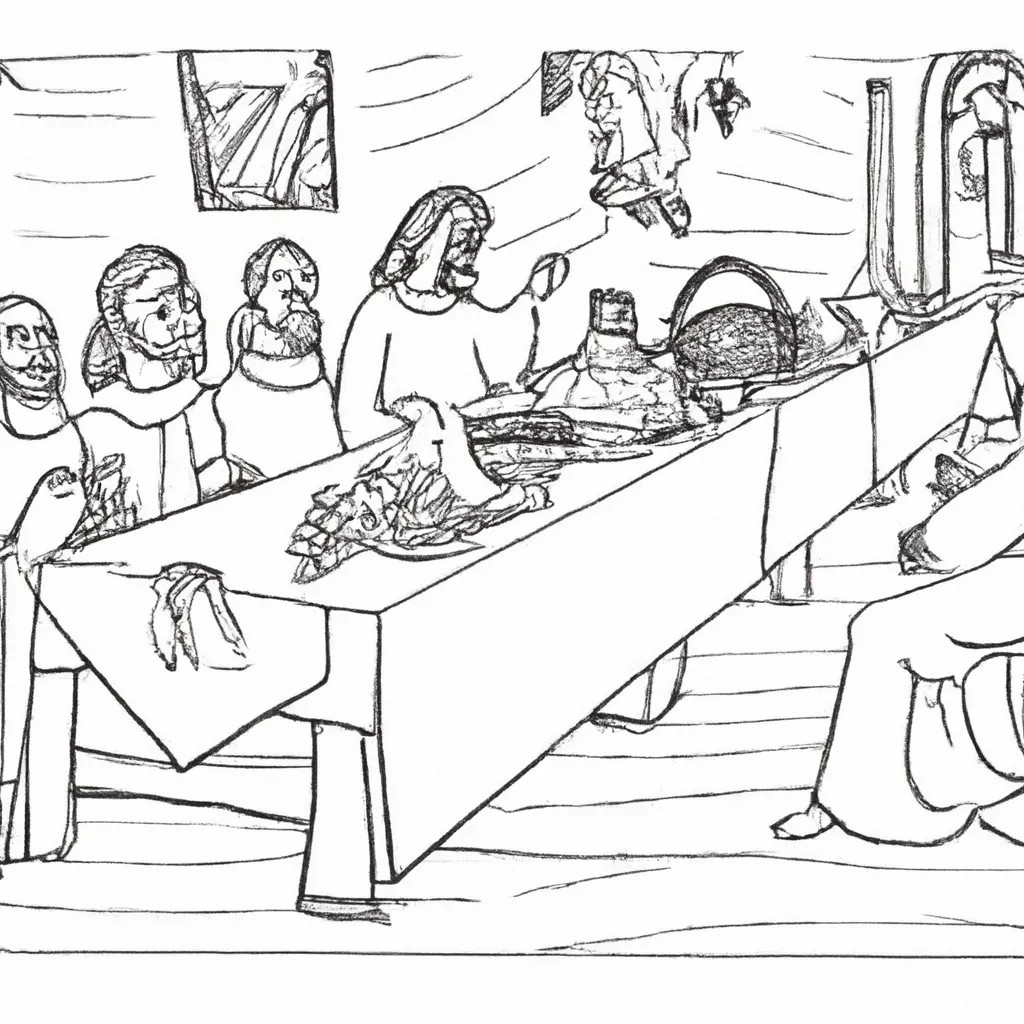 desenhos ultima ceia imprimir pintar 14