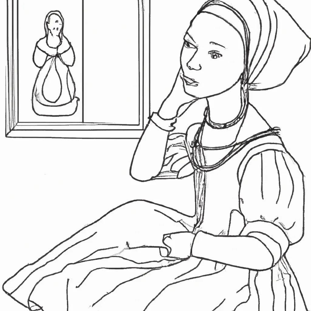 menina brinco perola vermeer desenhos pintar