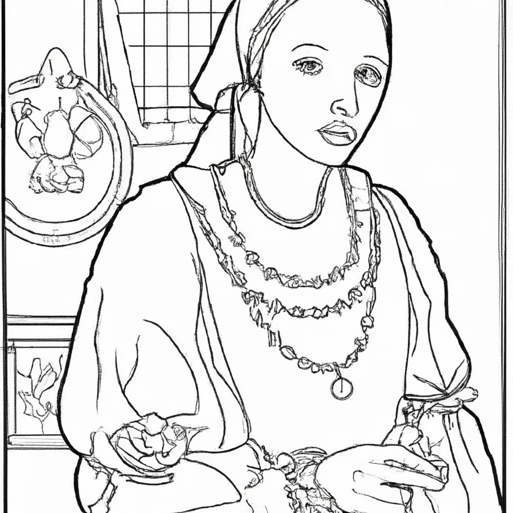 menina brinco perola vermeer desenhos pintar 1