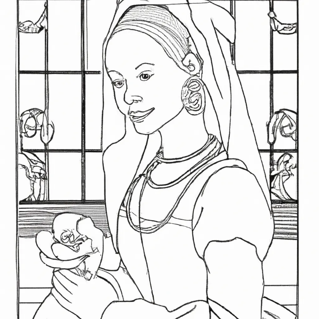 menina brinco perola vermeer desenhos pintar 2