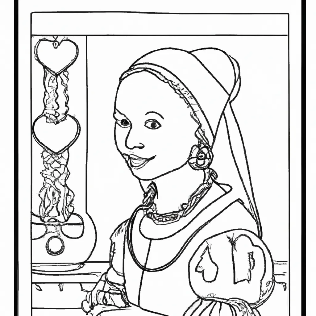 menina brinco perola vermeer desenhos pintar 5