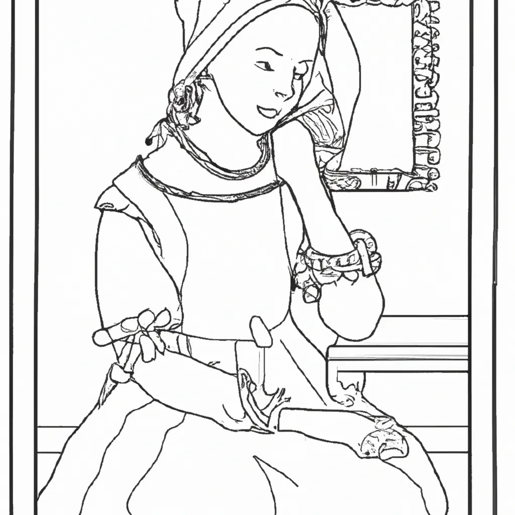 menina brinco perola vermeer desenhos pintar 7