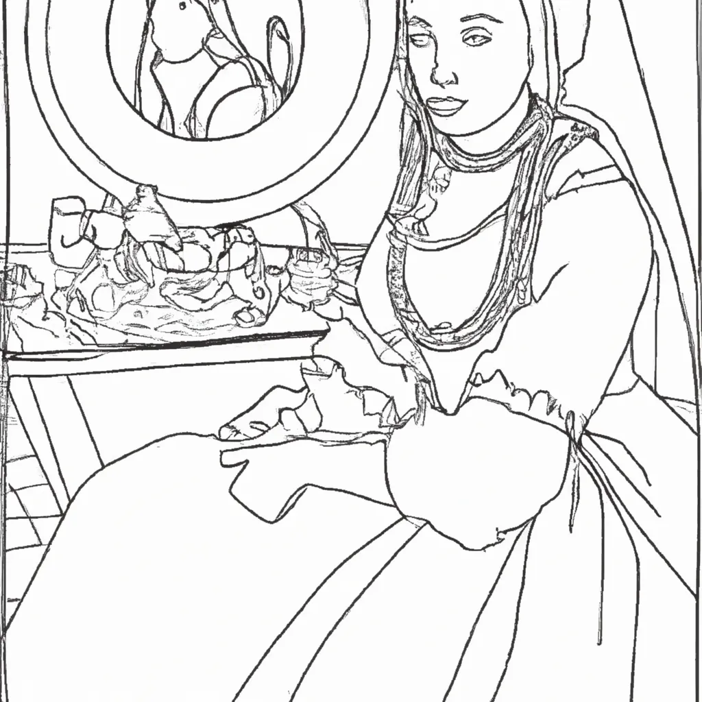 menina brinco perola vermeer desenhos pintar 8