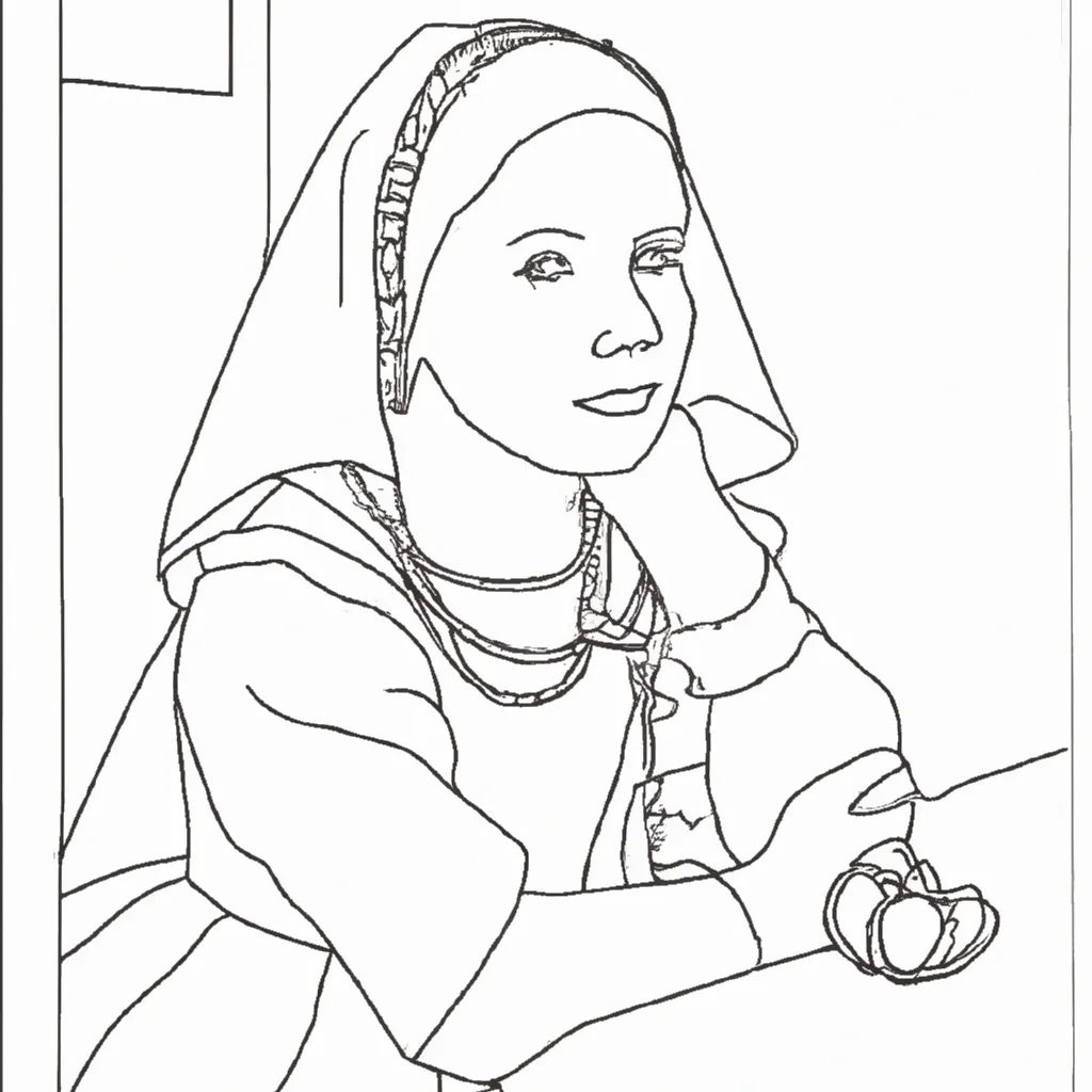 menina brinco perola vermeer desenhos pintar 9
