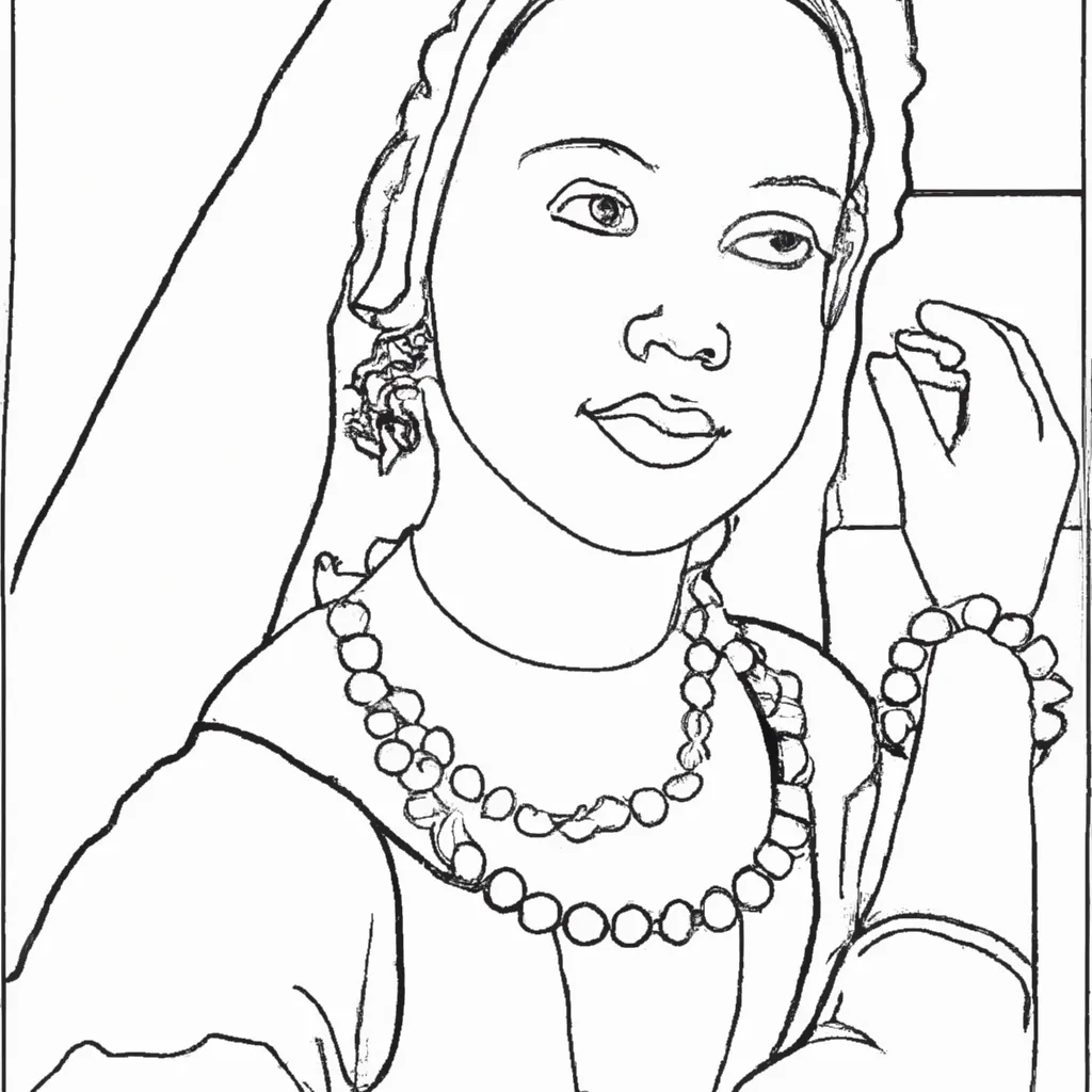 menina brinco perola vermeer desenhos pintar 12