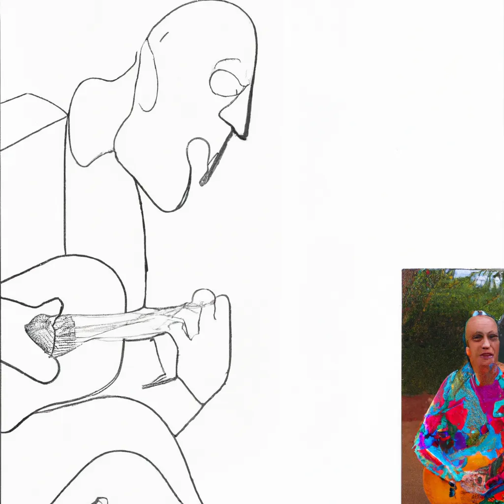 cores ocultas velho guitarrista picasso desenhos imprimir pintar 7