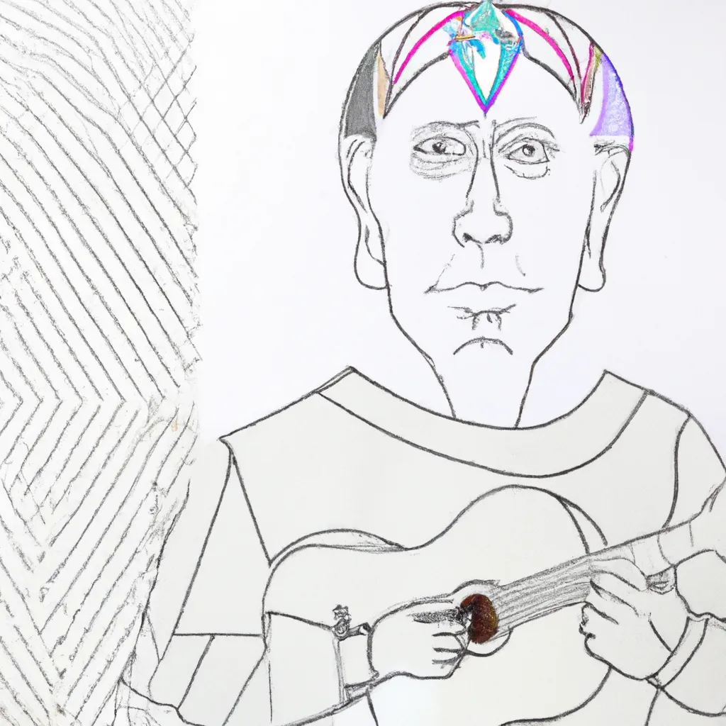 cores ocultas velho guitarrista picasso desenhos imprimir pintar 10