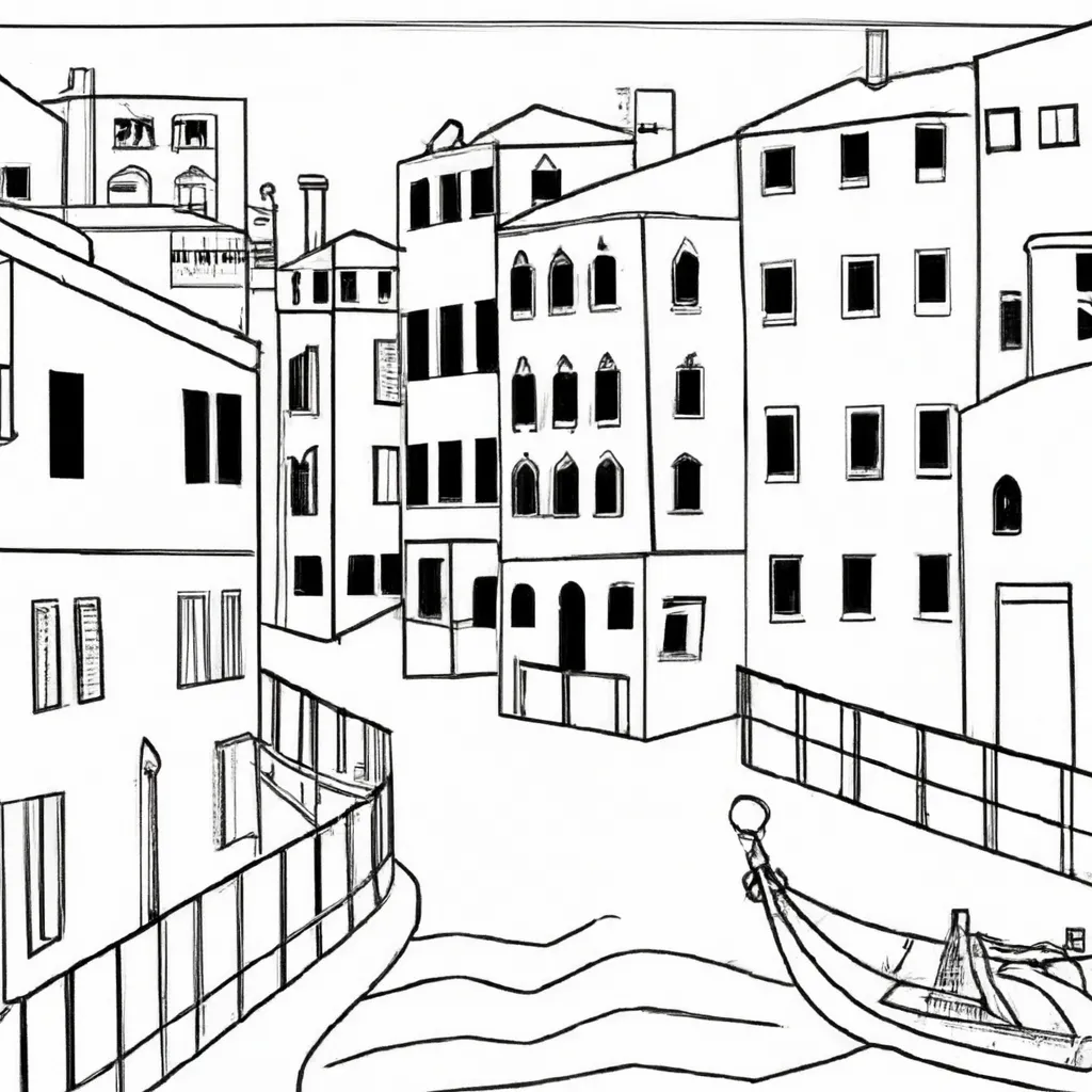 pinte canais veneza desenhos imprimir pintar 2