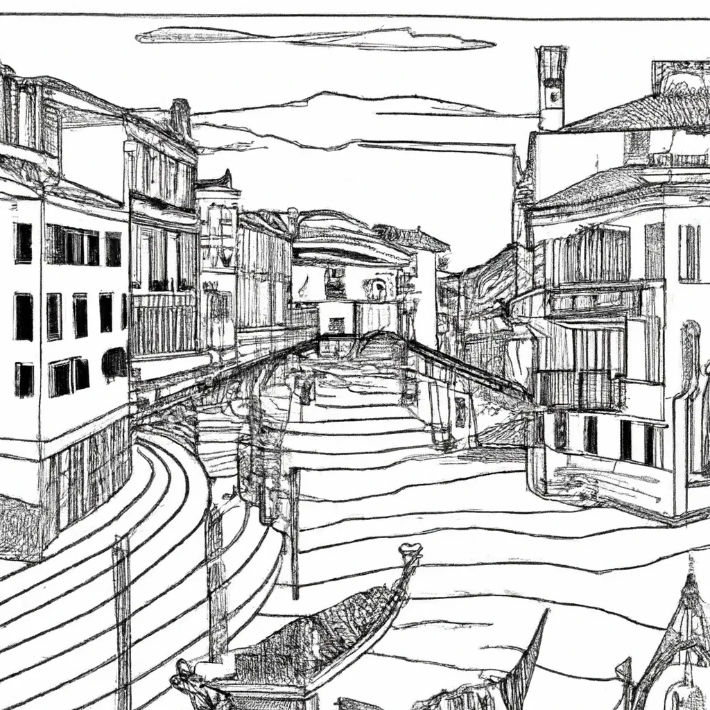 pinte canais veneza desenhos imprimir pintar 5