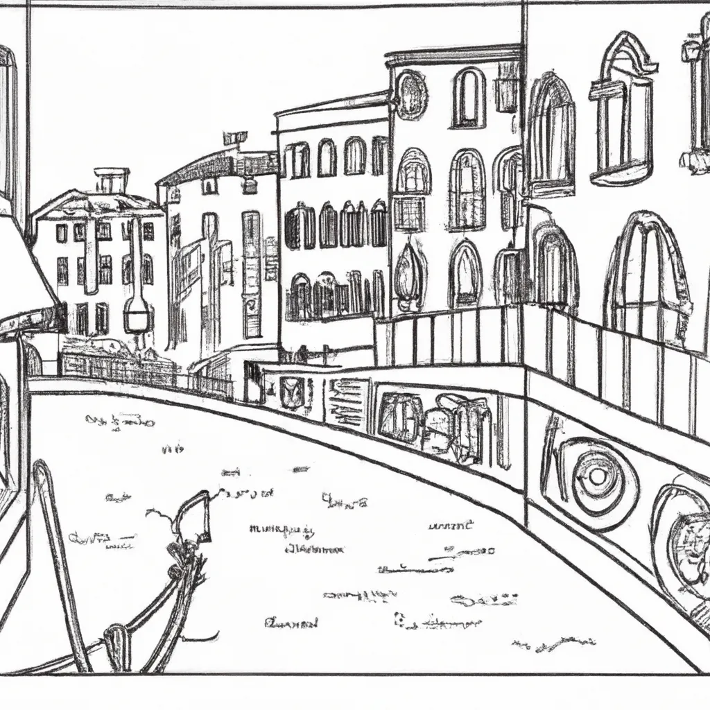 pinte canais veneza desenhos imprimir pintar 6