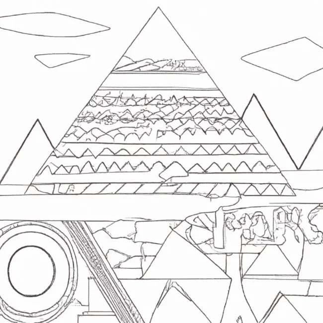 cores cairo desenhos piramides imprimir pintar