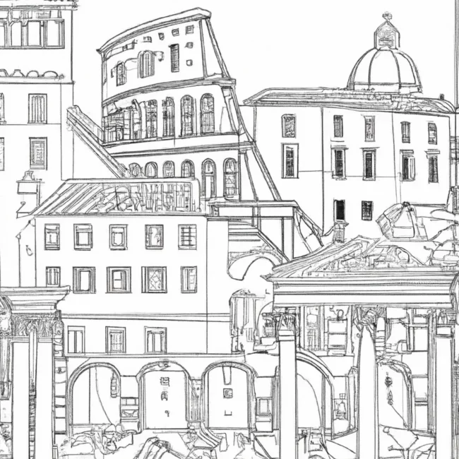 passeio roma antiga desenhos imprimir pintar