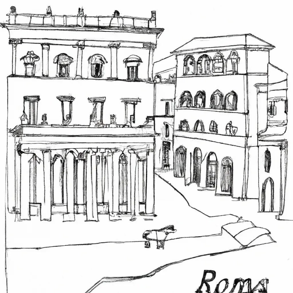 passeio roma antiga desenhos imprimir pintar 2