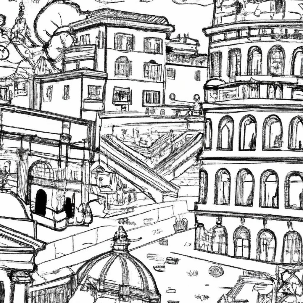 passeio roma antiga desenhos imprimir pintar 4