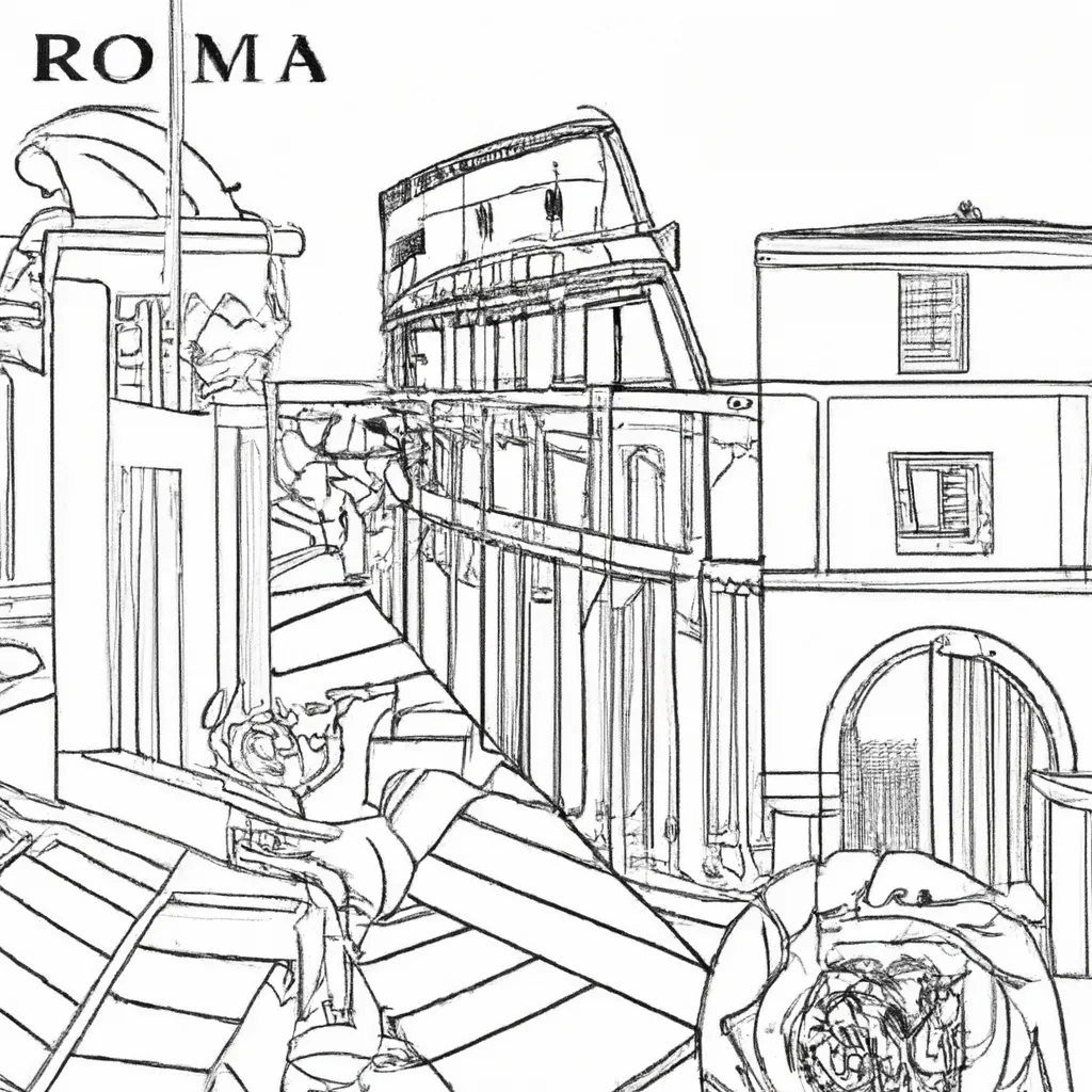 passeio roma antiga desenhos imprimir pintar 5