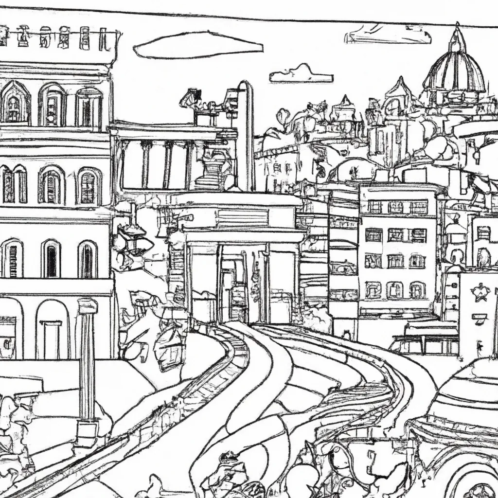 passeio roma antiga desenhos imprimir pintar 6