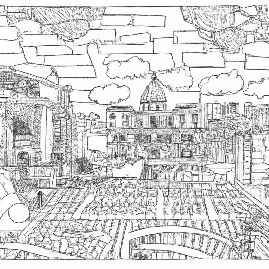 passeio roma antiga desenhos imprimir pintar 9